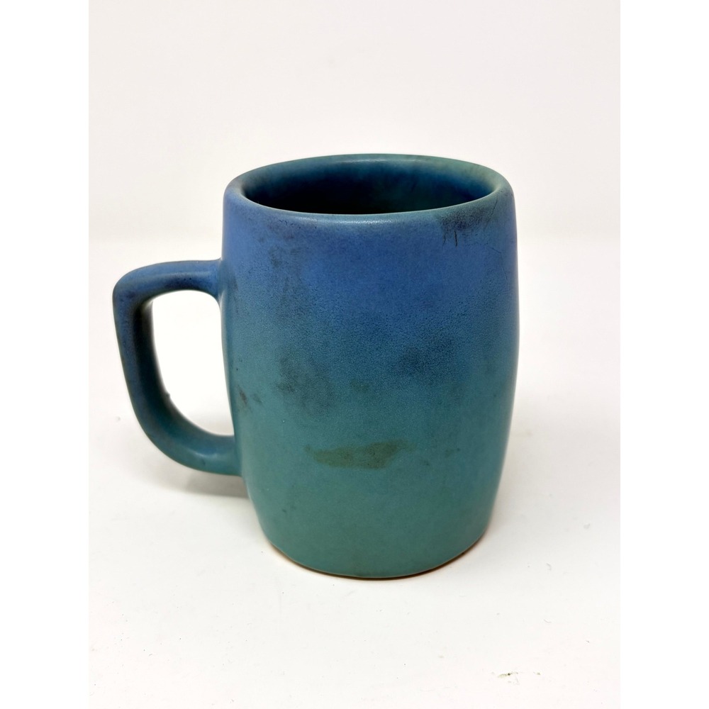 Van Briggle Pottery Mug Turquoise Blue Matte Glaze Colorado Springs Art Pottery